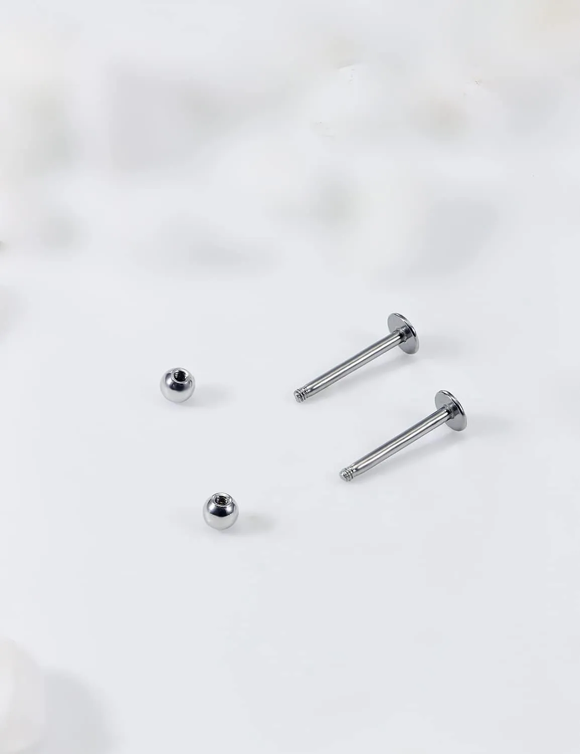 Yaalozei 20G 16G 14G 12G Lip Labret Monroe Medusa Ring Studs 316L Surgical Steel Tragus Helix Cartilage Earring Tongue Cheek Dimple Piercings Jewelry Bar Length 6mm 8mm 10mm 12mm 14mm 16mm 19mm 18PCS