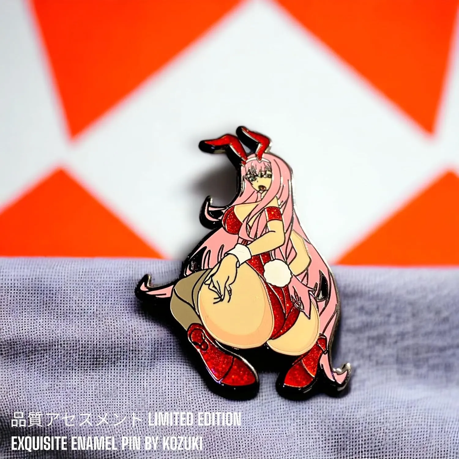 Zerotwo Pin enamel darking in the front Pin zerotwo figure pin zerotwo enamel pin anime girl enamel pin